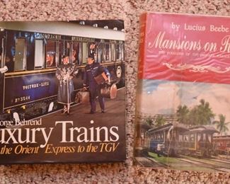 Train Book Lot 3: Two books about Luxury Trains and Mansions on Rails  $22