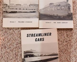 Train Book Lot 8: Streamliner Cars, three volume set  $90