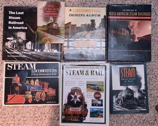 Train Book Lot 43: Six books, one booklet about Steam Engines $60