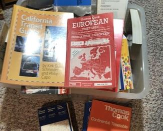 Train Book Lot 51: Bin of Train Schedules  $125
Schedule/Timetable books from America, Germany, Switzerland and more