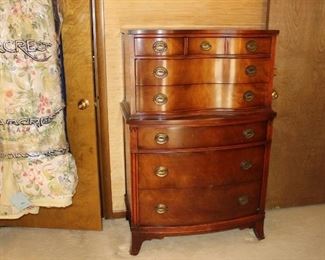 Chest on chest gentleman's dresser, 40s thru 60s