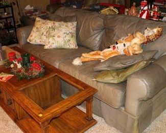 Leather sofa 1/2 price (was $100; now $50)