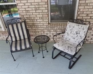 rocking wrought iron chairs