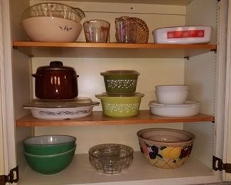 Vintage pyrex, fire king, AH and more.