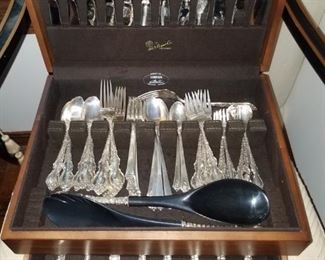 Royal Crest Castle Rose Sterling silverware, service for 8. Available for presale at $1500.00
