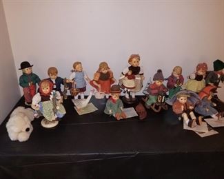 Selection of Hummel porcelain dolls.