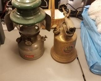 Vintage torch & lantern