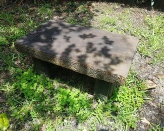 Concrete bench set, both Asian themed