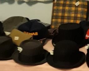 Many mens hats 