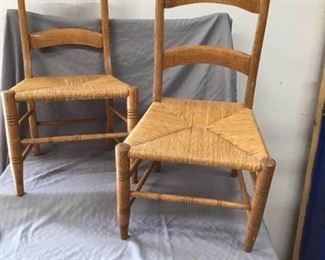 Antique Woven Childrens Chairs