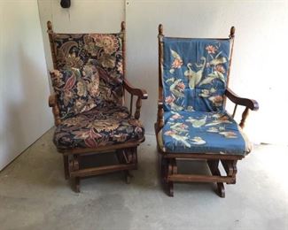 Hardwood Gliders with Cushions