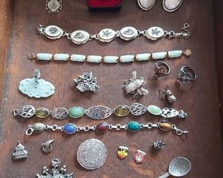 Vintage Sterling and Jade jewelry