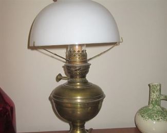 Hurricane Milk Glass Lamp $165.
