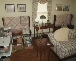 Two Shaker Benches 47" x 48" x 18" deep (17" seat) and Table 42" x 26" x 30" high, Total for all three pieces $500.