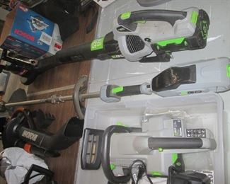 EGO Grass Trimmer $95. (battery and charger sold separately) EGO Blower $85. (battery and charger sold separately) 