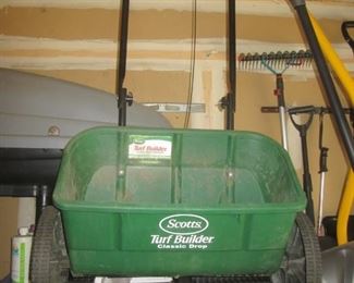 Scotts Drop Spreader $45., Gardena 5 piece tool $60.