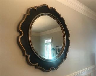 Stately and HUGE round wall mirror