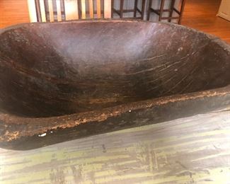 Large antique bread dough bowl