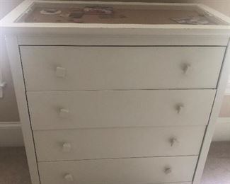 unique 4-drawer dresser with acrylic top