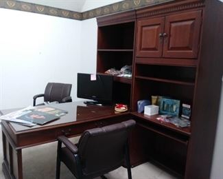 Partner's desk & credenza