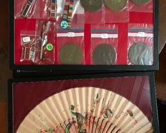 Ribbon bars, WWI patches, & WWII Phillipines bring-back