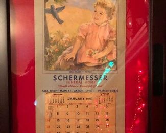 1962 Schermesser Calendar