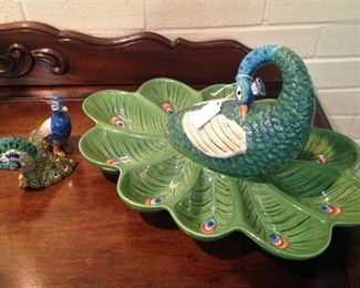 Peacock serving dish