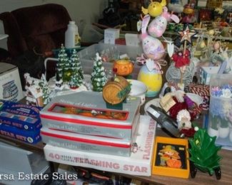 tables full of Christmas and Holiday