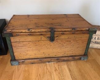 Antique trunk - 37” wide x 19” deep x 18” high - $350