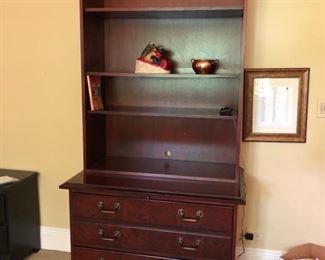 File cabinet (hutch is removable and is sold separately - $30) - 39” wide x 24” deep x 30” high - $90