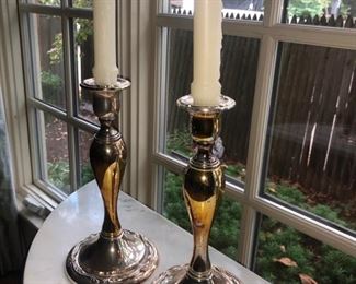 Oneida silver-plated candlesticks