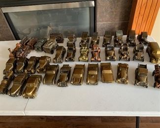 Antique brass car banks