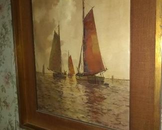 Josef Kollmar Original Oil Painting on Canvas, he was a German Prussian artist   500.00