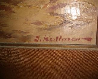 Josef Kollmar Original Oil Painting on Canvas, he was a German Prussian artist