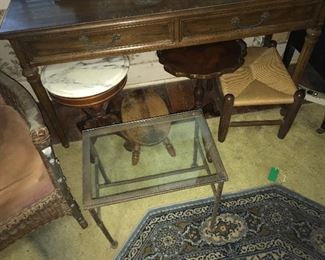 Brass Table 20.00                                                                                            Rush seat stool  30.00