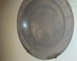 Antique Pewter charger 100.00