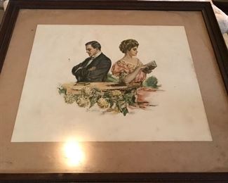will grefe old lithograph print ca. 1900   80.00