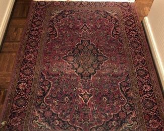 worn thin oriental rug 56” x 40.5”