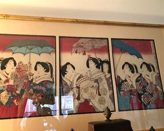 Fine antique Japanese print by Kunichika from Mitzi Verne Gallery