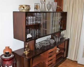 Boltinge danish modern rosewood buffet and hutch, made in Denmark