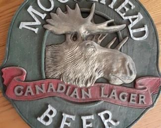 Vintage Moosehead Canadian Lager Beer Moose Head Beer Bar Sign