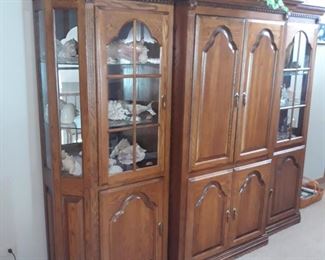 Three piece storage cabinet , entertainment armoire