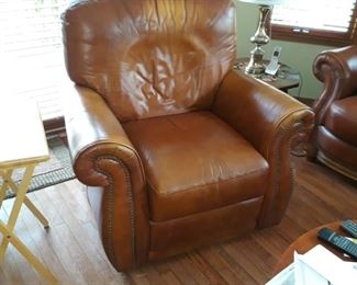 Leather arm chair, we have a matching leather sofa