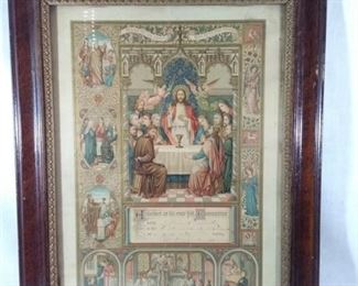Antique Communion Certificate