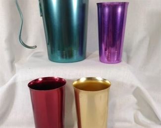 Hawthorn Aluminum Pitcher and Glasses