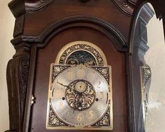 Lot 1-Howard Miller grandfather clock