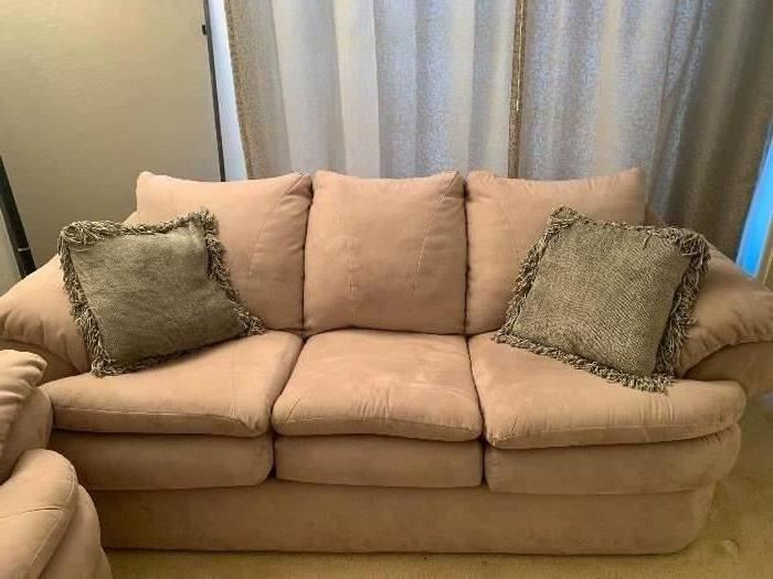 Lot 9-microfiber sleep sofa and loveseat- REDUCED for Quick Sale -$400!  This is a great deal!. This set is brand new! Never sat in!