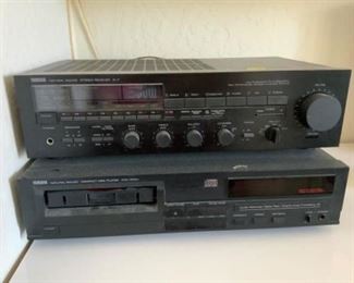 Lot 72 and 73 Yamaha Natural sound stereo receiver R-7 -$50. and Yamaha natural sound compact disc player-$40 