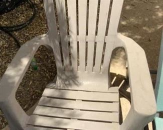 Lot 136- plastic outdoor chair.  $5