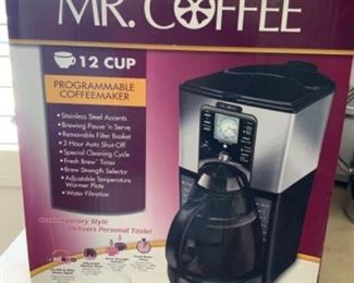 Lot 157- 12 cup coffee maker new in box. $30